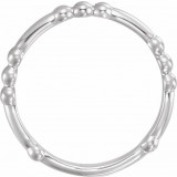 14K White Stackable Bead Ring - 509421003P photo 2