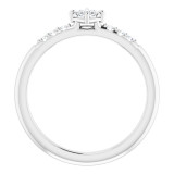 14K White 1/4 CTW Diamond Stackable Ring - 124485114P photo 2