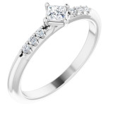 14K White 1/4 CTW Diamond Stackable Ring - 124485114P photo
