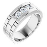 14K White 5/8 CTW Diamond Men's Ring - 1235226000P photo