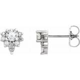 14K White 1/2 CTW Diamond Earrings - 869506005P photo
