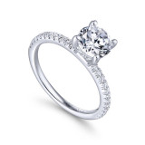 Gabriel & Co. 14k White Gold Contemporary Straight Engagement Ring - ER13903R4W44JJ photo 3
