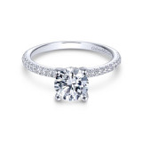 Gabriel & Co. 14k White Gold Contemporary Straight Engagement Ring - ER13903R4W44JJ photo