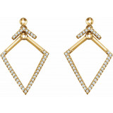 14K Yellow 1/4 CTW Geometric Diamond Earrings - 65232860001P photo 2