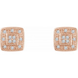 14K Rose 1/10 CTW Diamond Cluster Earrings - 65294560003P photo 2
