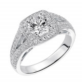 Goldman 14k White Gold 0.37ct Diamond Semi-Mount Engagement Ring photo