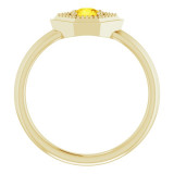 14K Yellow Sapphire Geometric Ring - 72111609P photo 2