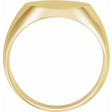 18K Yellow 22x20 mm Oval Signet Ring - 9600123838P photo 2