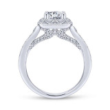 Gabriel & Co. 14k White Gold Entwined Halo Engagement Ring - ER12838R4W44JJ photo 2