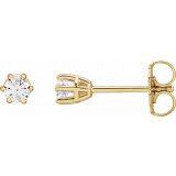 14K Yellow 3 mm SI2-SI3 1/5 CTW Diamond 6-Prong Wire Basket Earrings - 292366097P photo