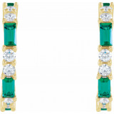 14K Yellow Emerald & 1/2 CTW Diamond Earrings - 86789637P photo 2