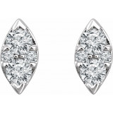 14K White 1/5 CTW Diamond Cluster Earrings - 65296560001P photo 2