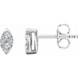 14K White 1/5 CTW Diamond Cluster Earrings - 65296560001P photo