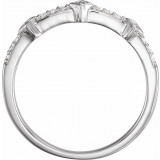 14K White 1/10 CTW Diamond Stackable Ring - 65212760001P photo 2