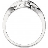 14K White V-Shape Fashion Ring - 50016145858P photo 2