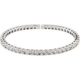 14K White 3 1/3 CTW Diamond Bangle Bracelet - 6808860001P photo 2