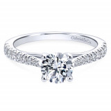 Gabriel & Co. 14k White Gold Contemporary Straight Engagement Ring - ER12291R3W44JJ photo