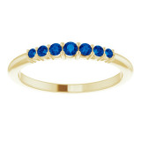 14K Yellow Blue Sapphire Stackable Ring - 72022615P photo 3