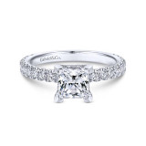 Gabriel & Co. 14k White Gold Contemporary Straight Engagement Ring - ER14649S4W44JJ photo