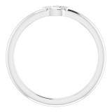 14K White 1/8 CTW Diamond Solitaire Ring - 124565109P photo 2