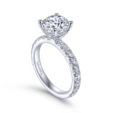 Gabriel & Co. 14k White Gold Contemporary Straight Engagement Ring - ER14941R8W44JJ photo 3