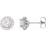 14K White 7/8 CTW Diamond Earrings - 868396020P photo