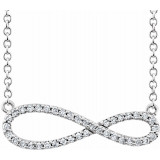 14K White 1/4 CTW Diamond Infinity-Inspired 16-18 Necklace - 65246260000P photo