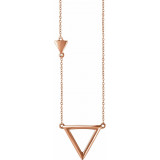 14K Rose Triangle 18 Necklace - 65239560002P photo