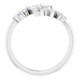 14K White 1/2 CTW Diamond Bypass Ring - 124108600P photo 2