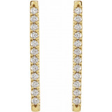 14K Yellow 1/3 CTW Diamond French-Set Bar Earrings - 87066606P photo 2