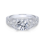 Gabriel & Co. 14k White Gold Entwined Straight Engagement Ring - ER12814R4W44JJ photo