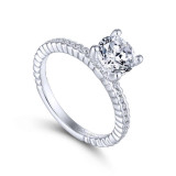 Gabriel & Co. 14k White Gold Contemporary Straight Engagement Ring - ER13911R4W44JJ photo 3