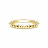 Gabriel & Co. 14k Yellow Gold Beaded Fashion Stackable Ring photo