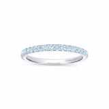 Gabriel & Co. 14k White Gold Sky Blue Topaz Stackable Ring photo 2