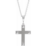 14K White Cross 20 Necklace - R42380205P photo