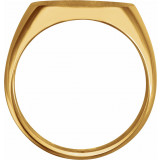 14K Yellow 18x16 mm Oval Signet Ring - 932010661P photo 2