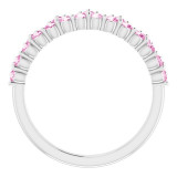 14K White Pink Sapphire Crown Ring - 71972615P photo 2