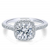 Gabriel & Co. 14k White Gold Entwined Halo Engagement Ring - ER12664R4W44JJ photo