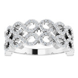 14K White 3/8 CTW Diamond Infinity-Inspired Ring - 123234601P photo 3
