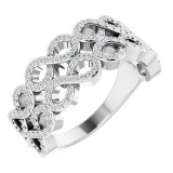 14K White 3/8 CTW Diamond Infinity-Inspired Ring - 123234601P photo