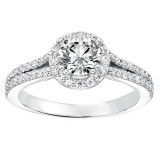 Goldman 14k White Gold 0.36ct Diamond Semi Mount Engagement Ring photo