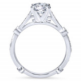 Gabriel & Co. 14k White Gold Victorian Straight Engagement Ring - ER6711W44JJ photo 2