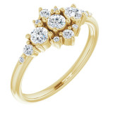 14K Yellow 1/2 CTW Diamond Stackable Ring - 124049605P photo