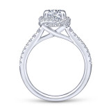 Gabriel & Co. 14k White Gold Contemporary Halo Engagement Ring - ER14412R4W44JJ photo 2