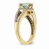 Quality Gold 14K Yellow Gold AA Diamond Semi-Mount Gemstone Ring photo 2
