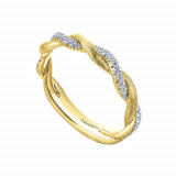 Gabriel & Co. 14k Yellow Gold Diamond Stackable Ladies' Ring photo 2