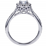 Gabriel & Co. 14k White Gold Victorian Halo Engagement Ring - ER8635W44JJ photo 2