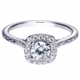 Gabriel & Co. 14k White Gold Victorian Halo Engagement Ring - ER8635W44JJ photo