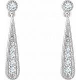 14K White 1/6 CTW Diamond Teardrop Earrings - 65273160002P photo 2
