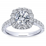 Gabriel & Co. 14k White Gold Contemporary Halo Engagement Ring - ER7480W44JJ photo